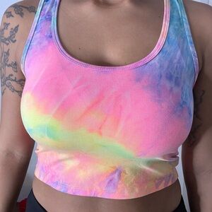 Vibrant Tie-Dye Tank Crop Top